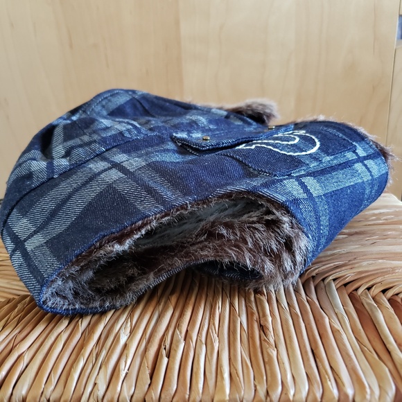 True Religion Denim Aviator Cap NEW! - Picture 9 of 13